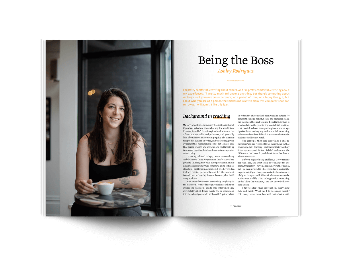 Interview with Ashley Rodriguez of Boss Barista podcast in Standart magazine