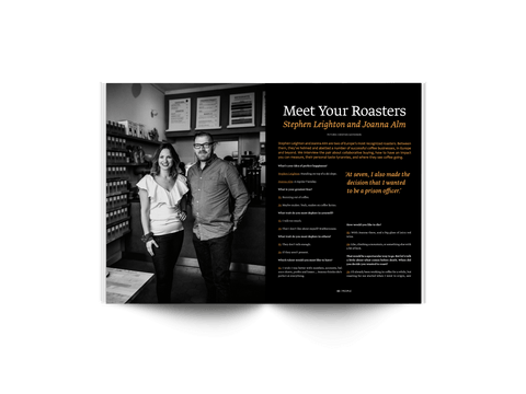 Interview in Standart magazine with Stephen Leighton of Hasbean coffee and Joanna Alm of Drop Coffee Roasters