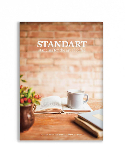 Cover of Standart magazine issue 6. Voted best coffee magazine by sprudge.com readers in the sprudgie awards.
