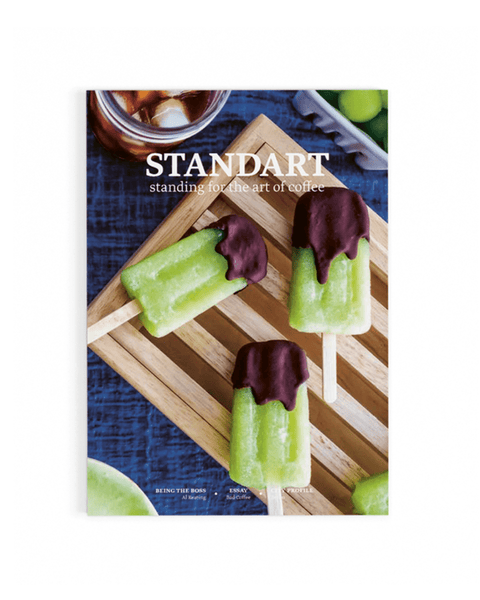 Cover of Standart magazine issue 9. Voted best coffee magazine by sprudge.com readers in the sprudgie awards.