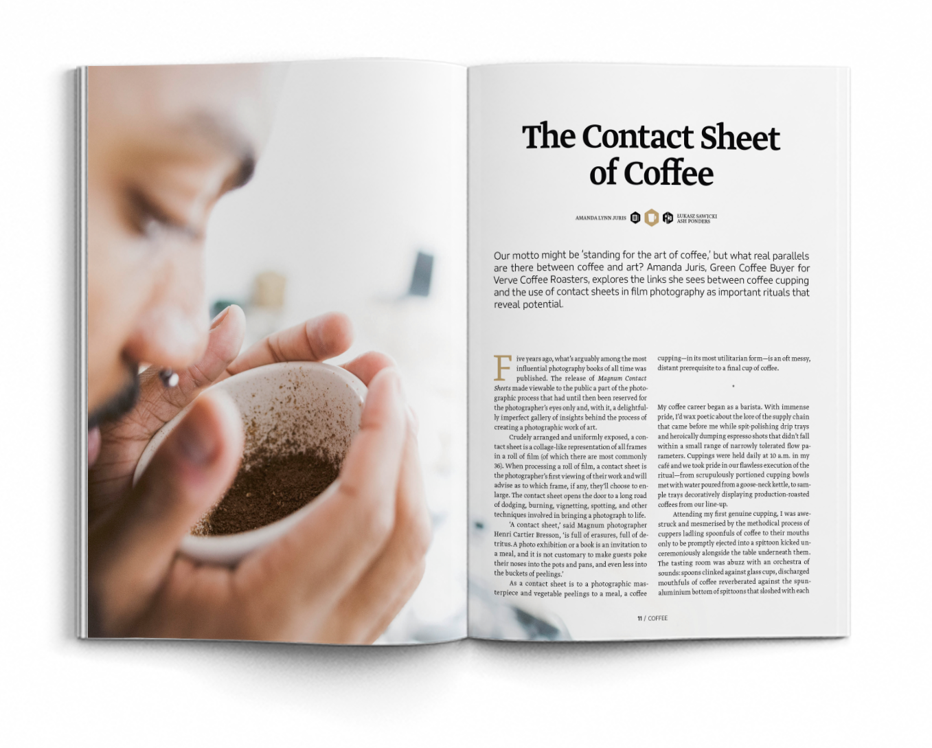 Amanda Juris, Green Coffee Buyer at Verve Coffee Roasters, explores links between coffee cupping and contact sheets in film photography