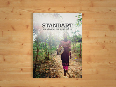 Cover of Standart magazine issue 2: Voted best coffee magazine by sprudge.com readers in the sprudgie awards.