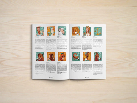 Coffee horoscopes in Standart magazine with illustrations by Adrian Macho (seasidespirit)