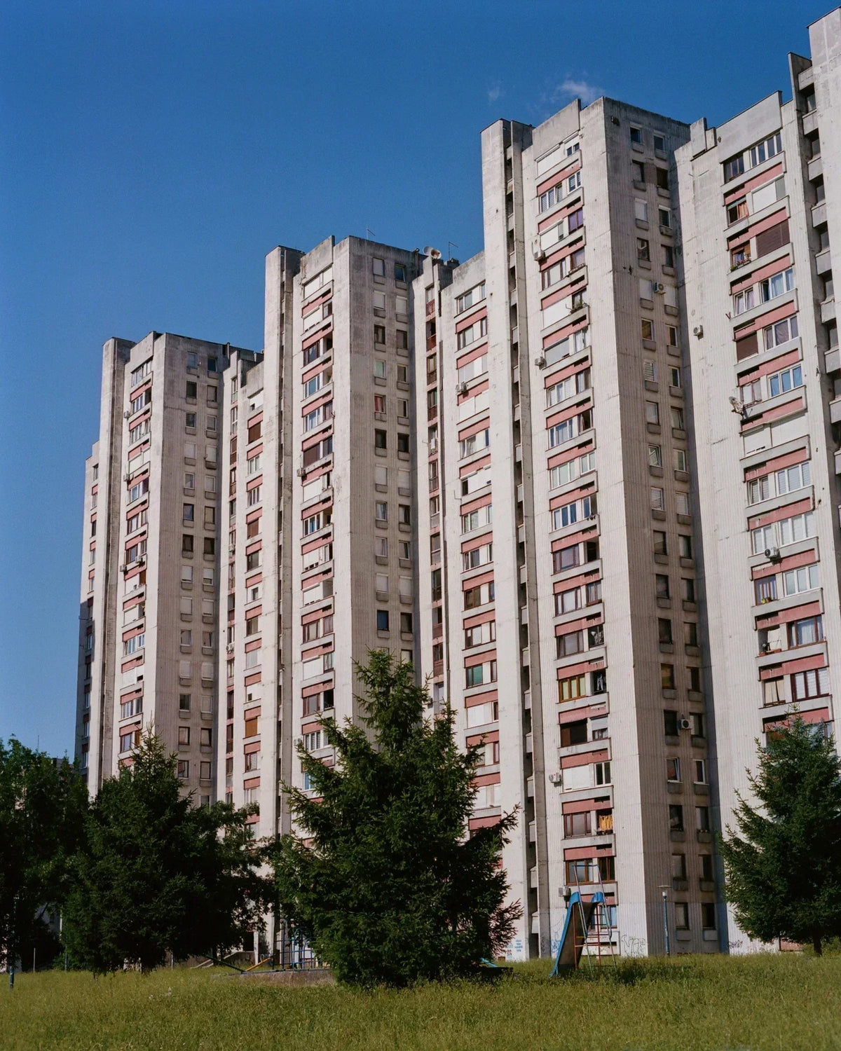 A classic communist building in Sarajevo
