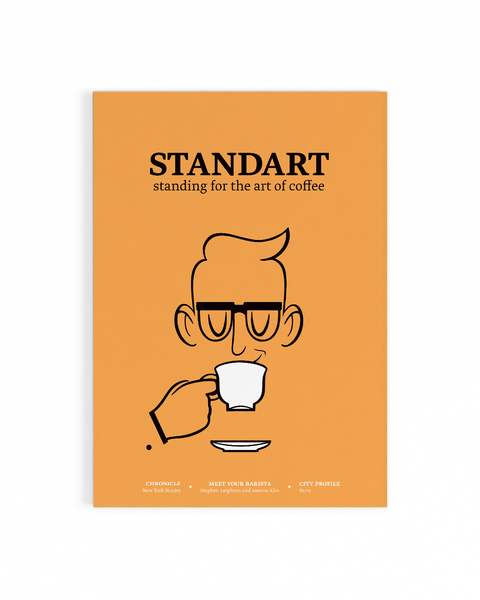 Cover of Standart magazine issue 15. Voted best coffee magazine by sprudge.com readers in the sprudgie awards.