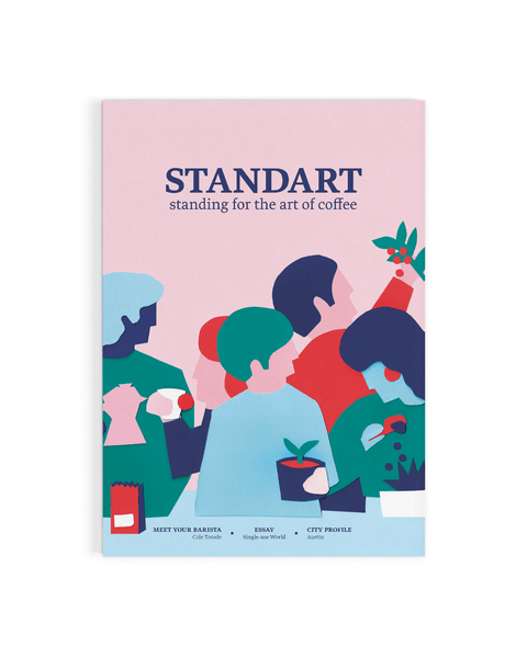 Cover of Standart magazine issue 16. Voted best coffee magazine by sprudge.com readers in the sprudgie awards.