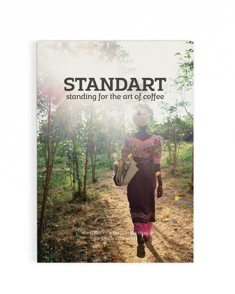Cover of Standart magazine issue 2: Voted best coffee magazine by sprudge.com readers in the sprudgie awards.