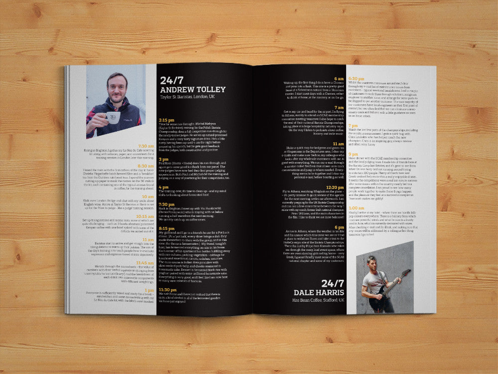 Interview with Andrew Tolley of Taylor Street Baristas, London and Dale Harris of Has Bean Coffee in Standart magazine